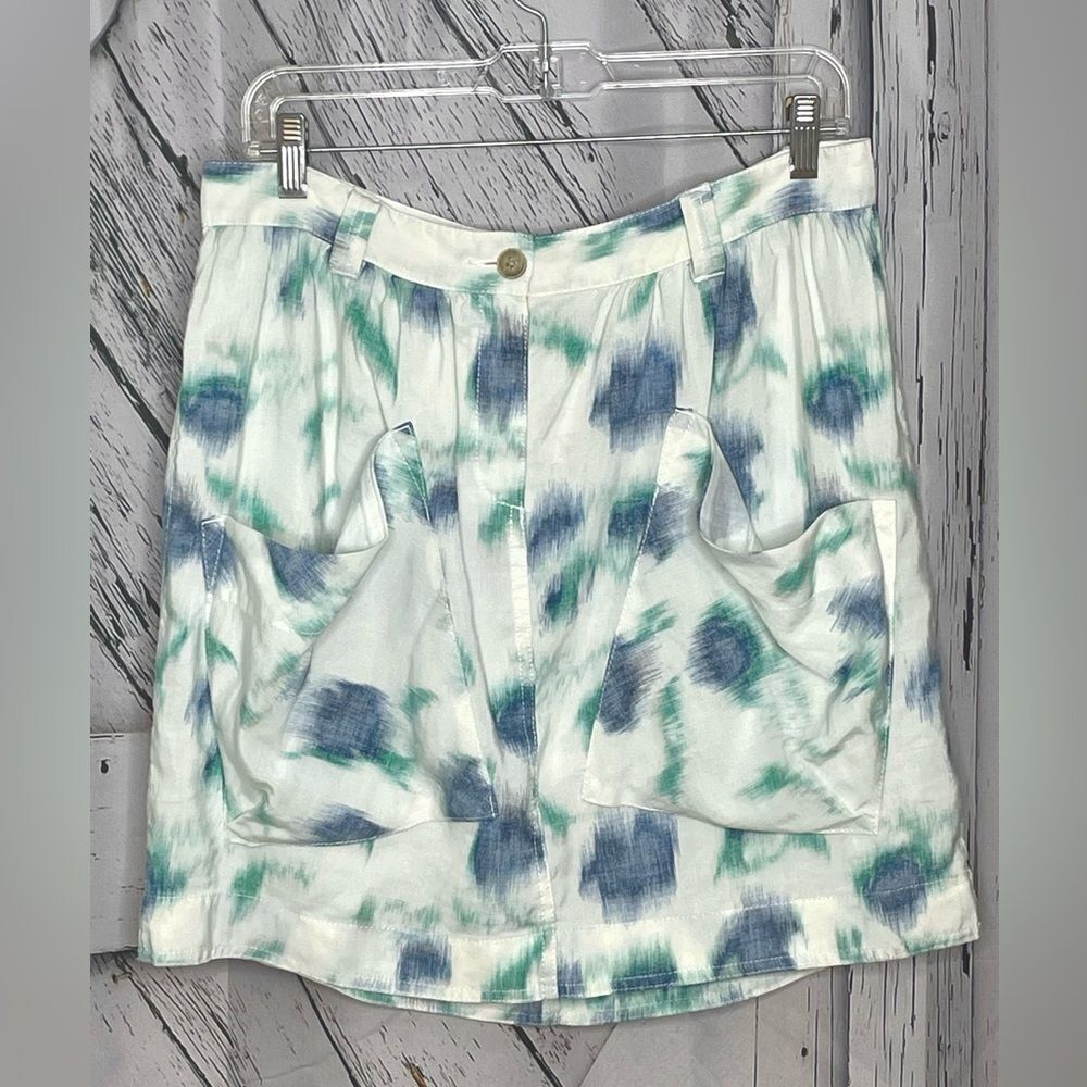 Nwt Generra Second Skin Mini Skirt Blue/Green 10
